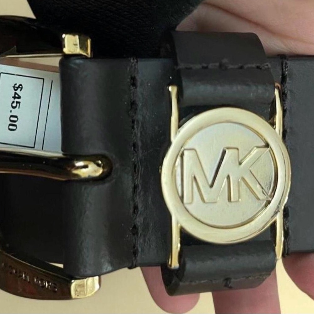 Michael Kors Dark Brown Belt Bag with Gold Accents